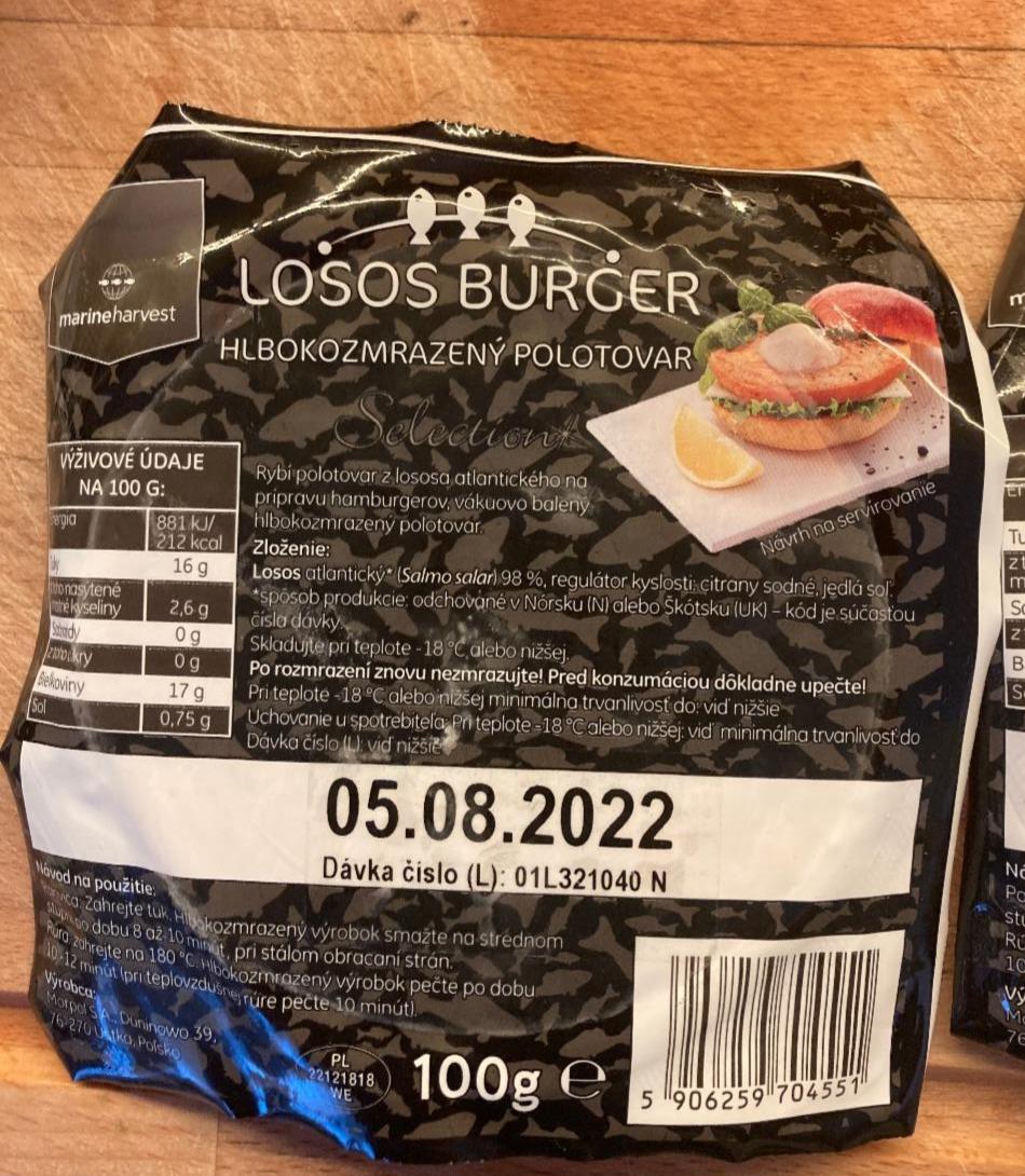 Fotografie - LOSOS Burger hlbokozmrazený