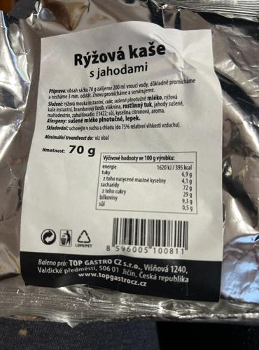 Fotografie - Rýžová kaše s jahodami topgastro