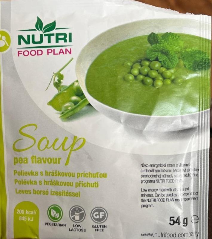 Fotografie - Soup pea flavour Polévka s hráškovou příchutí Nutri food plan