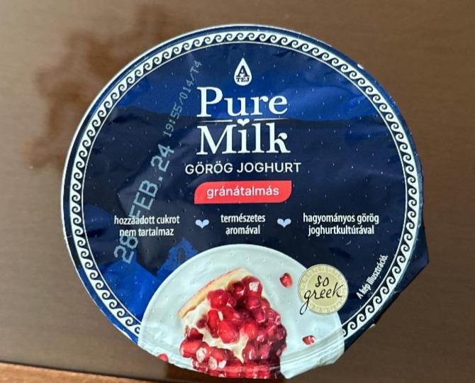 Fotografie - Pure Milk Görög Joghurt gránátalmás