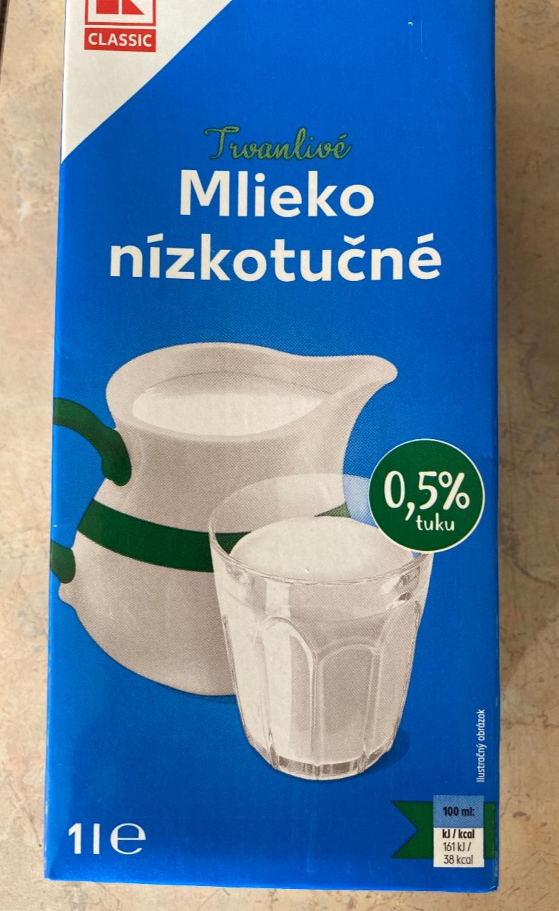 Fotografie - Trvanlivé mlieko nízkotučné 0.5% K-Classic