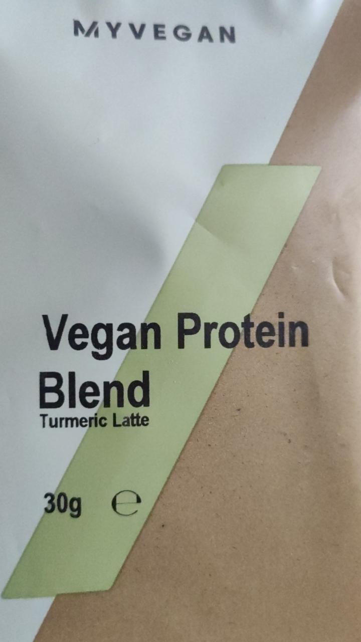 Fotografie - vegan protein blend turmeric late