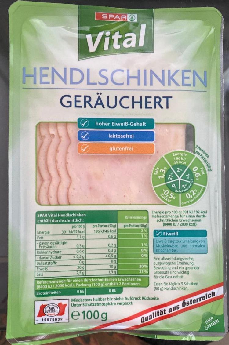 Fotografie - Spar Vital Hendlschinken Geräuchert