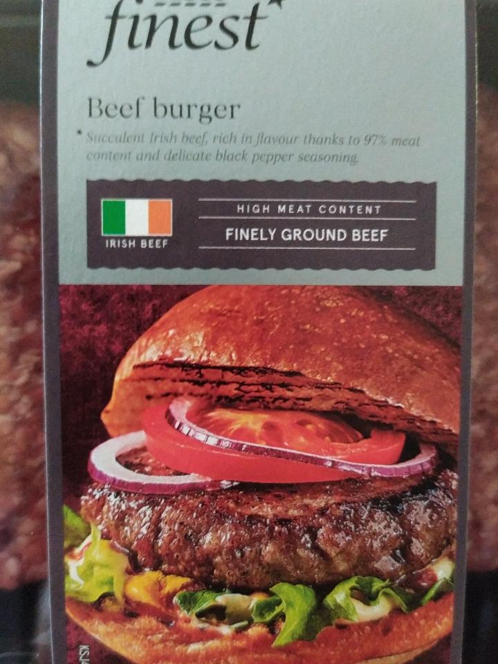Fotografie - Beef burger Tesco finest