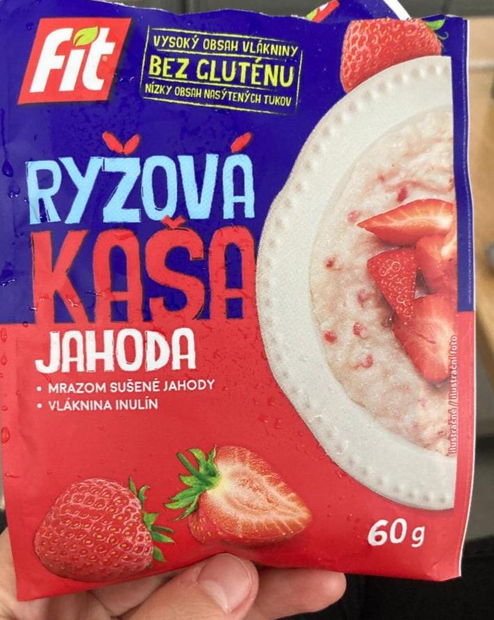 Fotografie - BEZLEPEK Fit ryžová kaša jahody a vanilková aróma