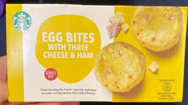 Fotografie - Egg bites with three cheese & ham Starbucks