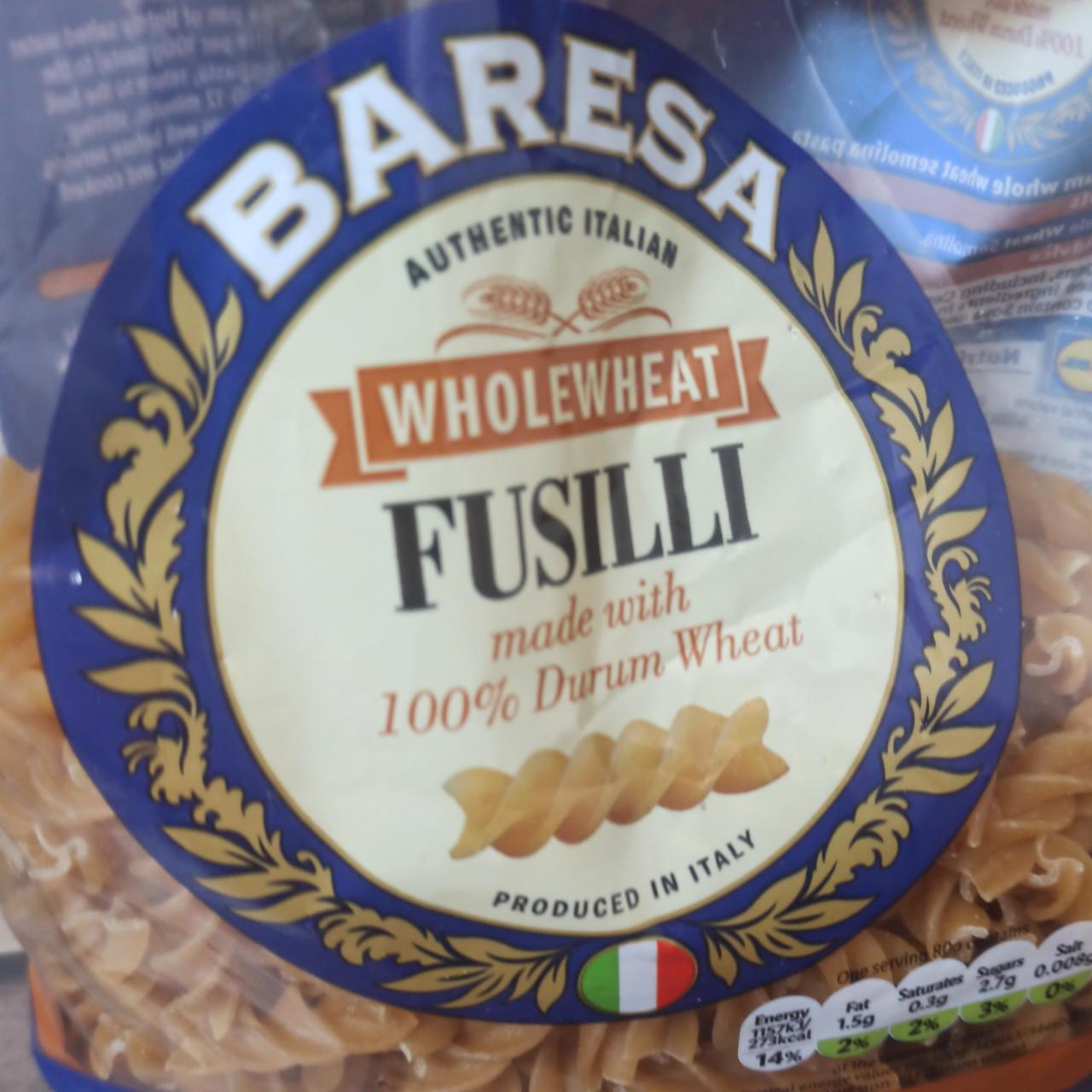 Fotografie - Wholewheat Fusilli Baresa