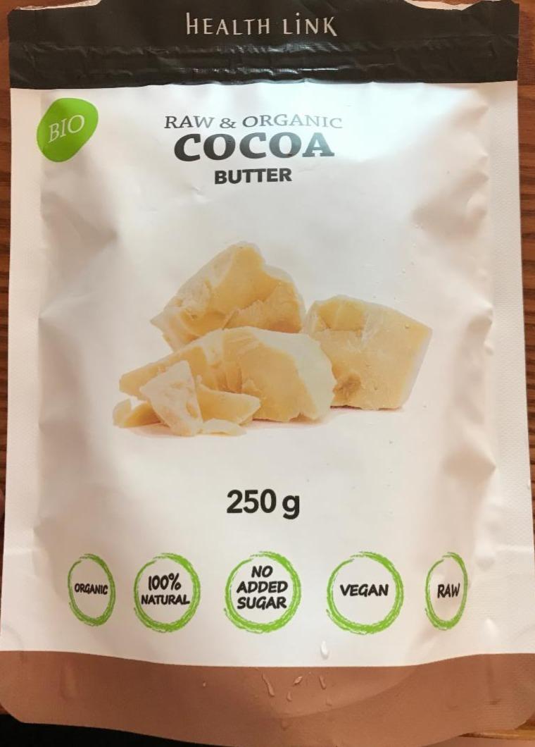 Fotografie - health link raw & organic kakaove maslo