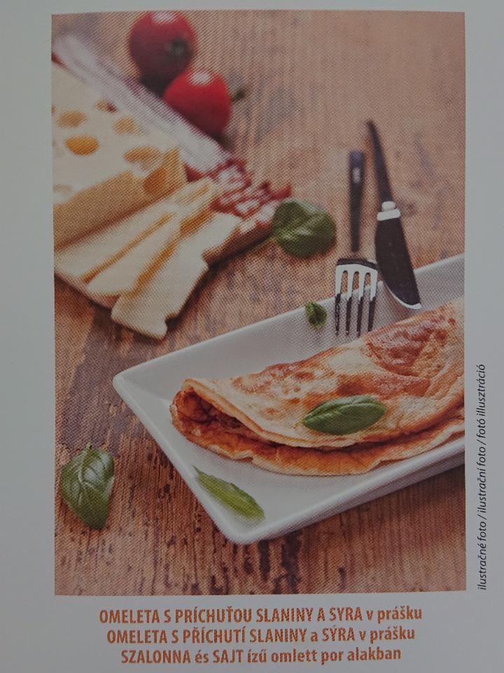 Fotografie - Omeleta s príchuťou slaniny a syra v prášku Profidiet