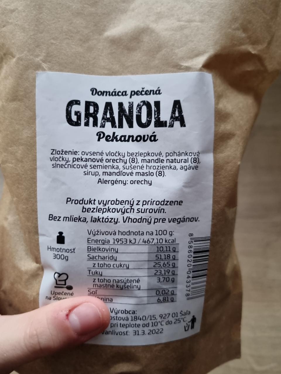 Fotografie - Domáca pečená Granola Pekanová