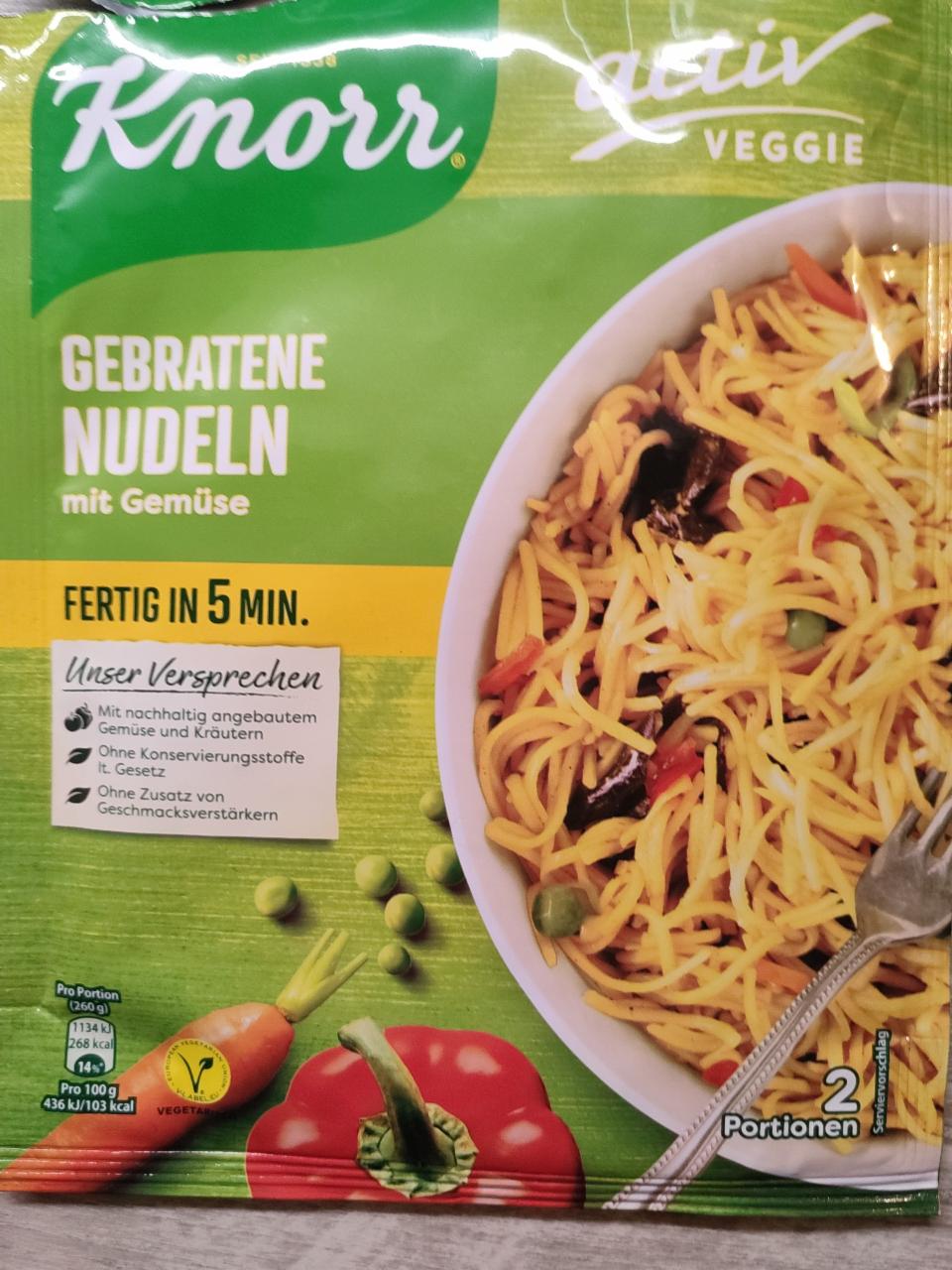 Fotografie - Veggie Gebratene Nudeln mit Gemüse Knorr