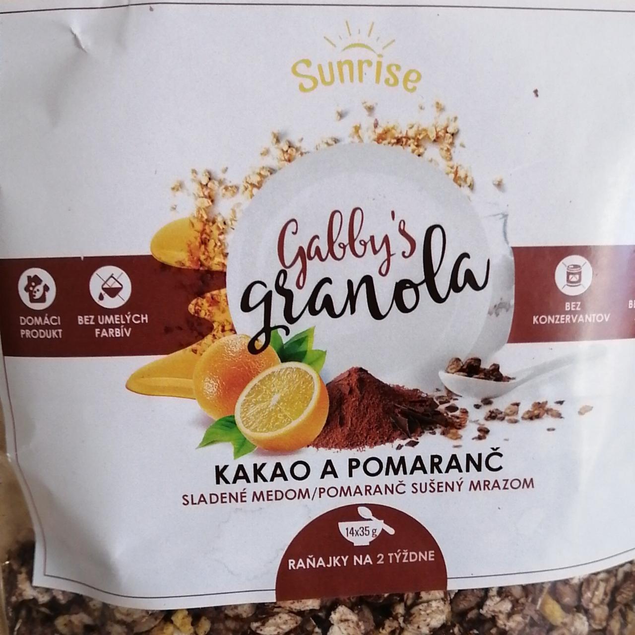 Fotografie - Gabby 's granola Kakao a Pomaranč Sunrise