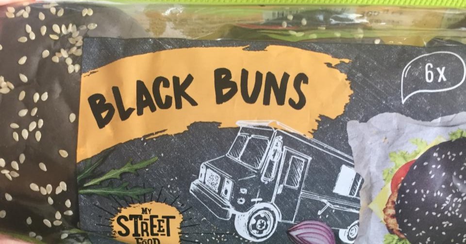 Fotografie - black buns hamburgerové žemle