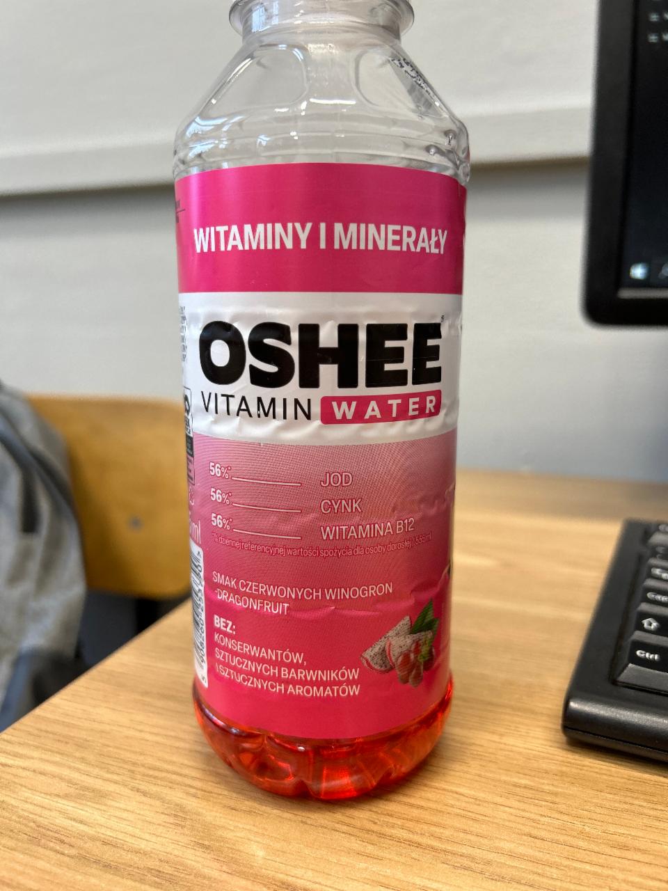 Fotografie - Vitamin water Red grape/dragonfruit flavour Oshee