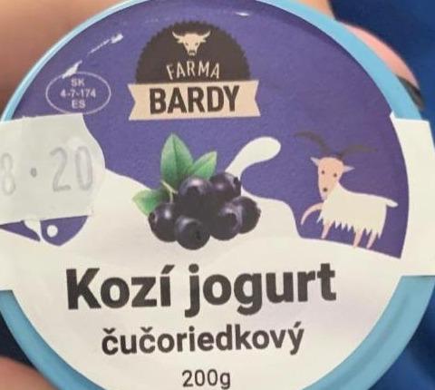 Fotografie - kozí jogurt čučoriedkový Farma Bardy