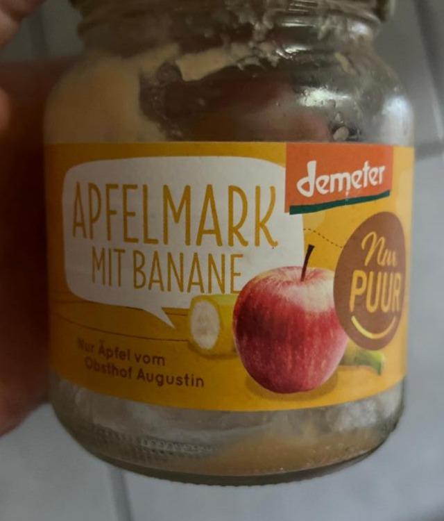 Fotografie - Apfelmark mit banane Demeter