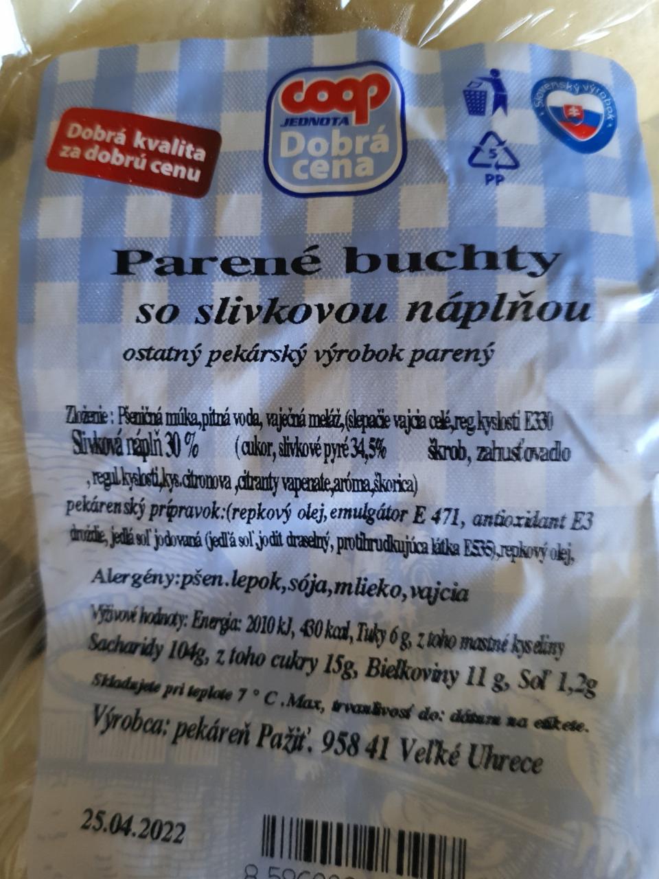 Fotografie - Parené buchty so slivkovou náplňou Coop Dobrá cena