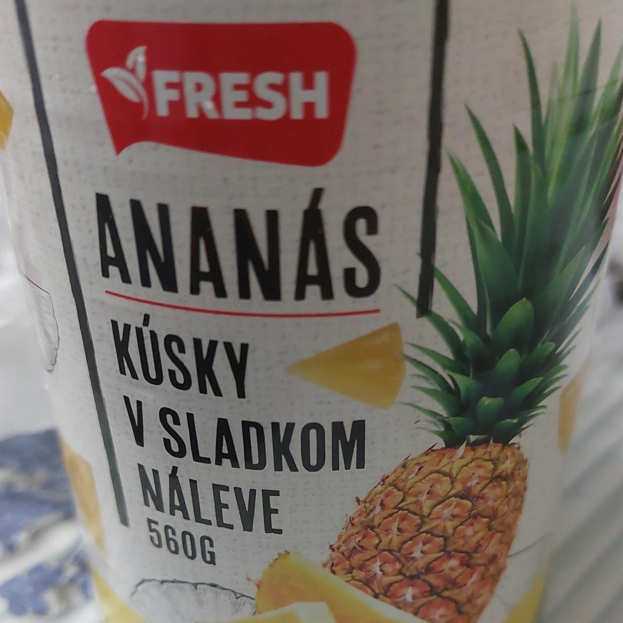 Fotografie - Ananás kúsky v sladkom náleve Fresh