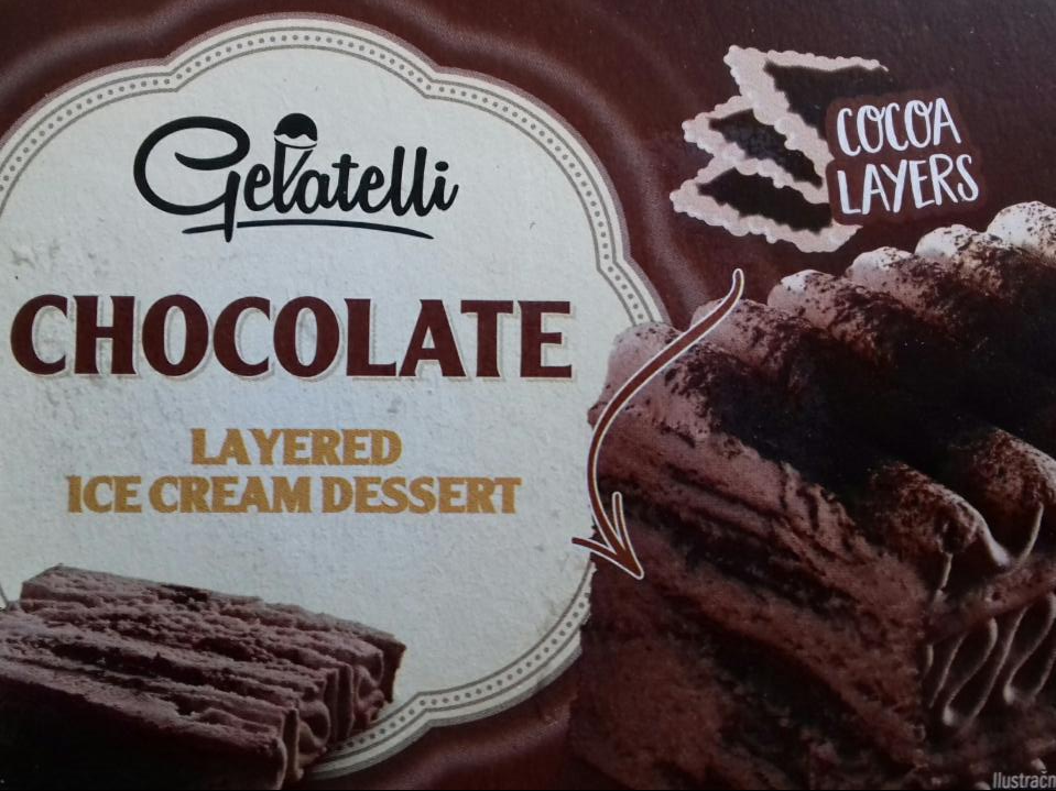 Fotografie - Gelatelli Chocolate layered ice cream dessert