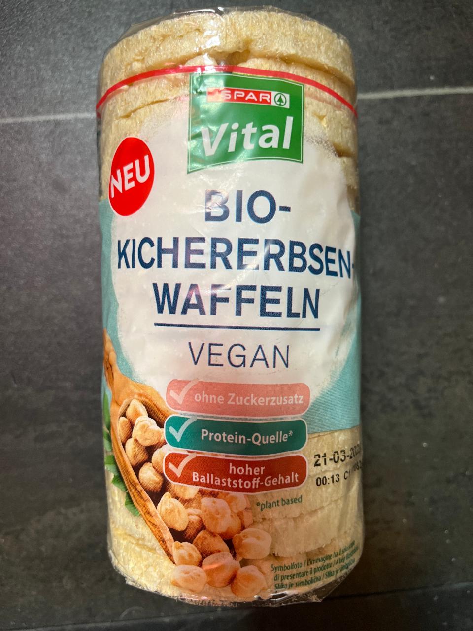 Fotografie - Bio-Kichererbsen-Waffeln Vegan Spar Vital