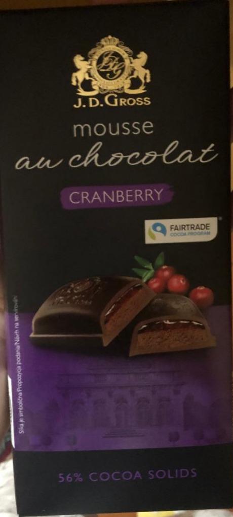 Fotografie - J.D. Gross dark chocolate with cranberry