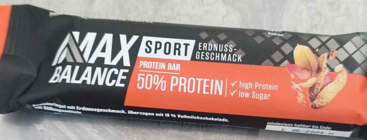Fotografie - Max Balance Sport Protein Bar 50 % Protein Erdnuss