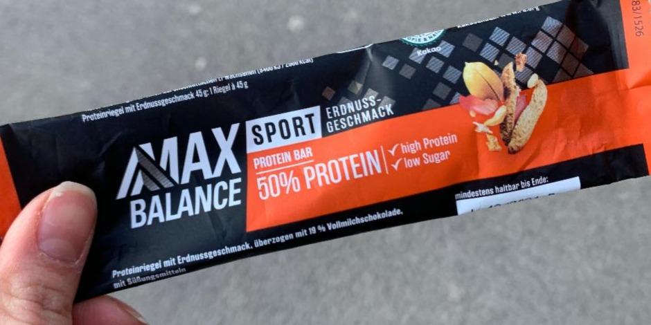Fotografie - Max Balance Sport Protein Bar 50 % Protein Erdnuss