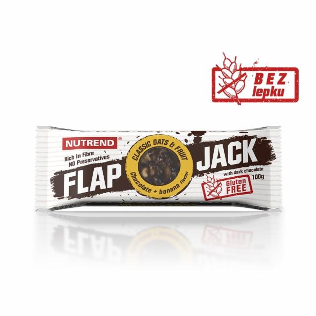 Fotografie - Flapjack Chocolate + banana flavour with dark chocolate Nutrend