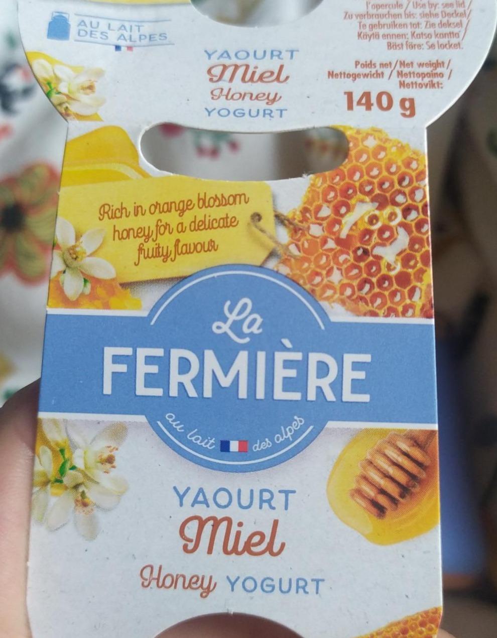 Fotografie - Yaourt miel Honey yogurt La Fermiére