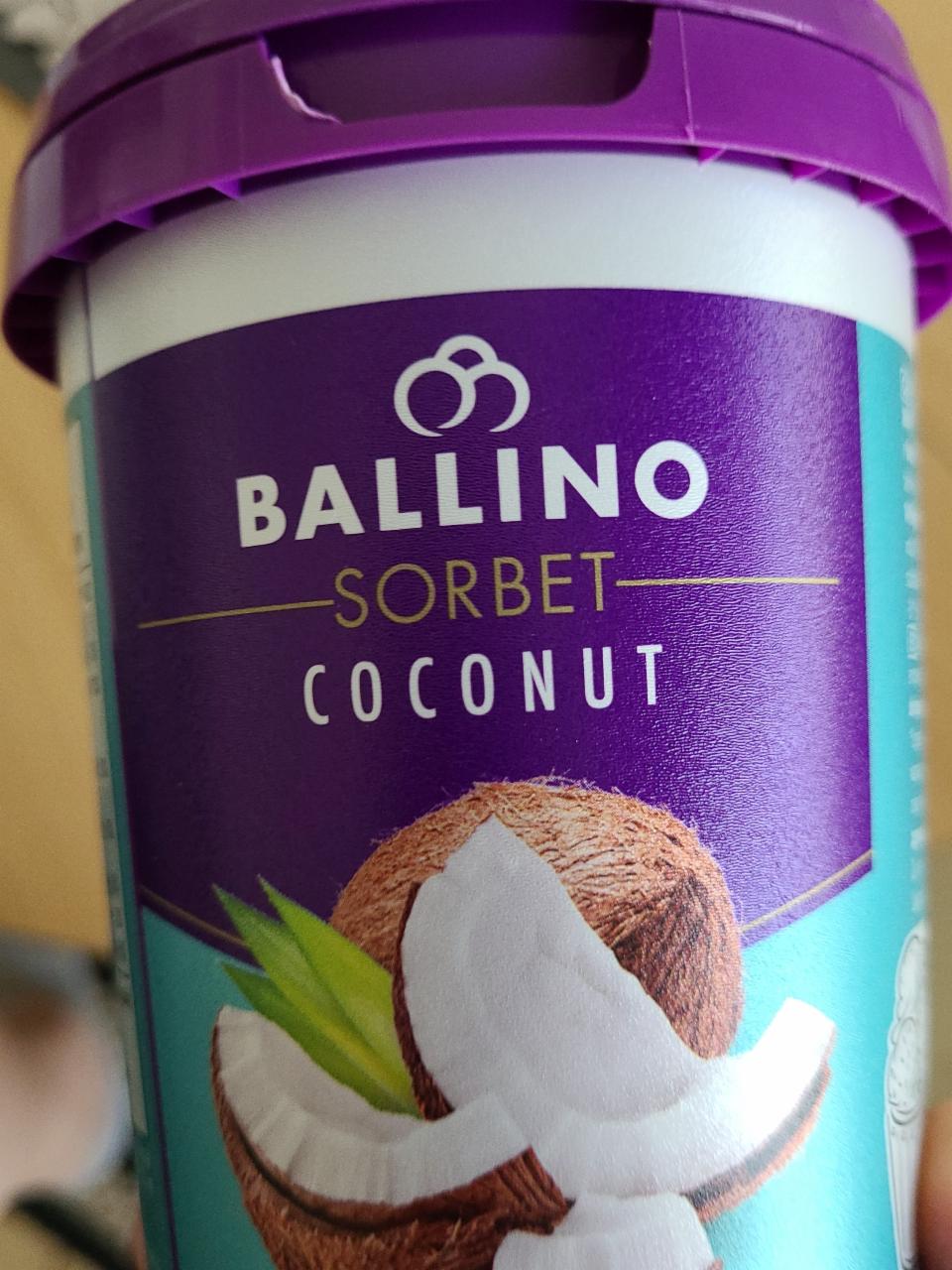 Fotografie - Ballino sorbet coconut (hodnoty pre gram)