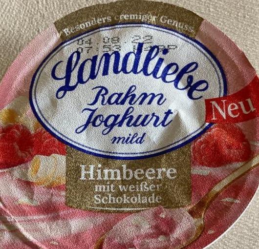 Fotografie - Rahm Joghurt mild Himbeere mit weisser Schokolade Landliebe