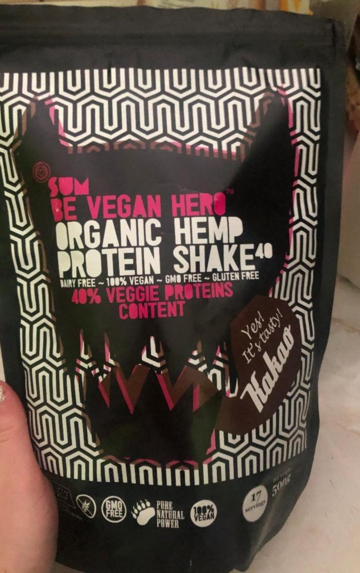 Fotografie - Organic Hemp Protein Shake Kakao Sum Be Vegan Hero