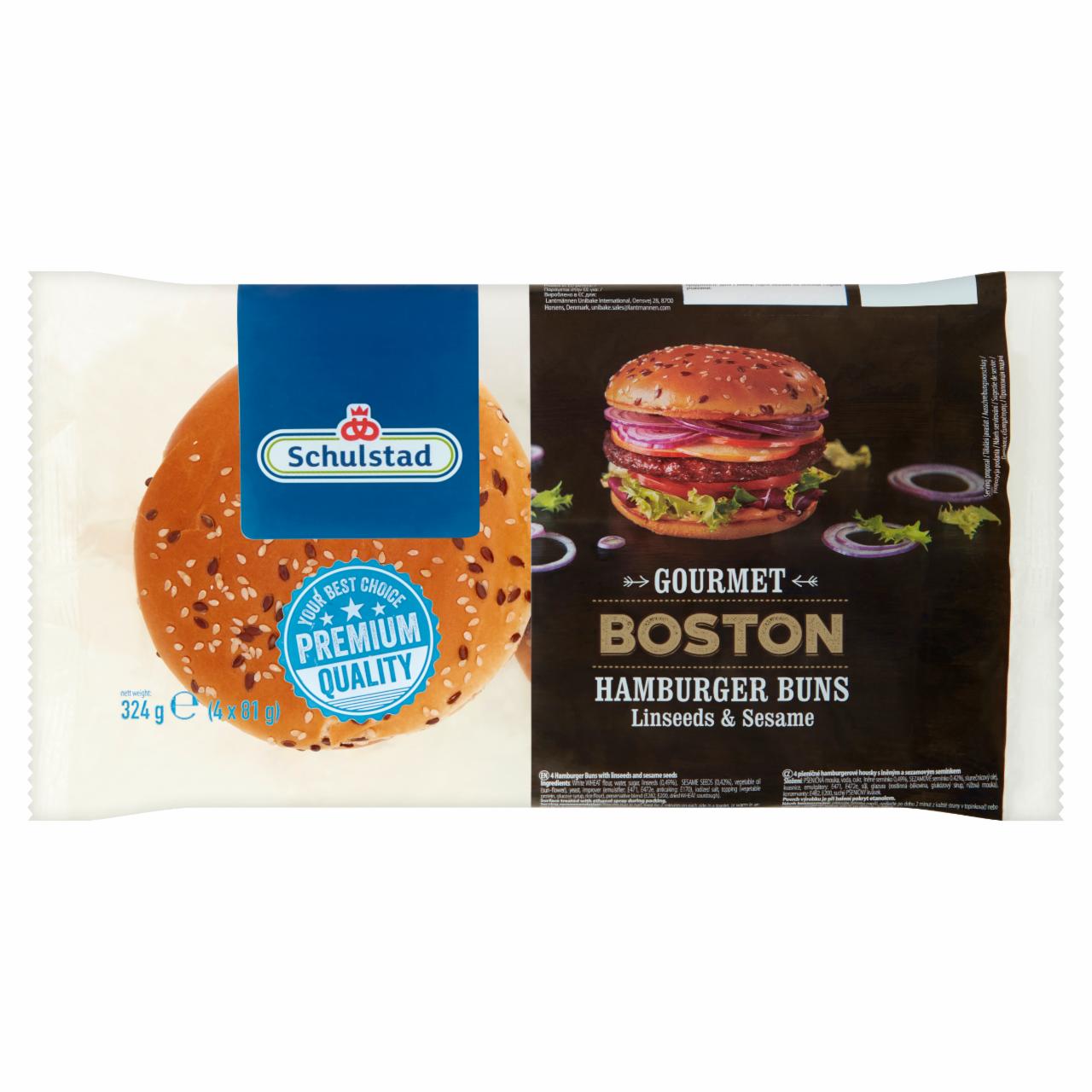 Fotografie - Gourmet boston hamburger buns linseeds & sesame