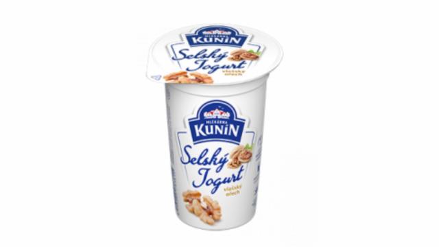 Fotografie - selský jogurt Kunín vlašský orech