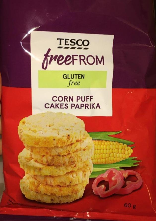 Fotografie - Corn puff cakes paprika Tesco freeFrom