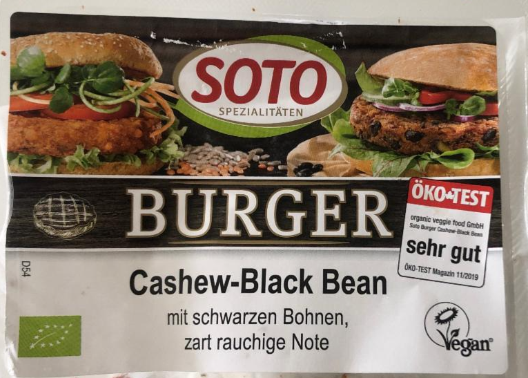 Fotografie - Burger cashew-black bean Soto