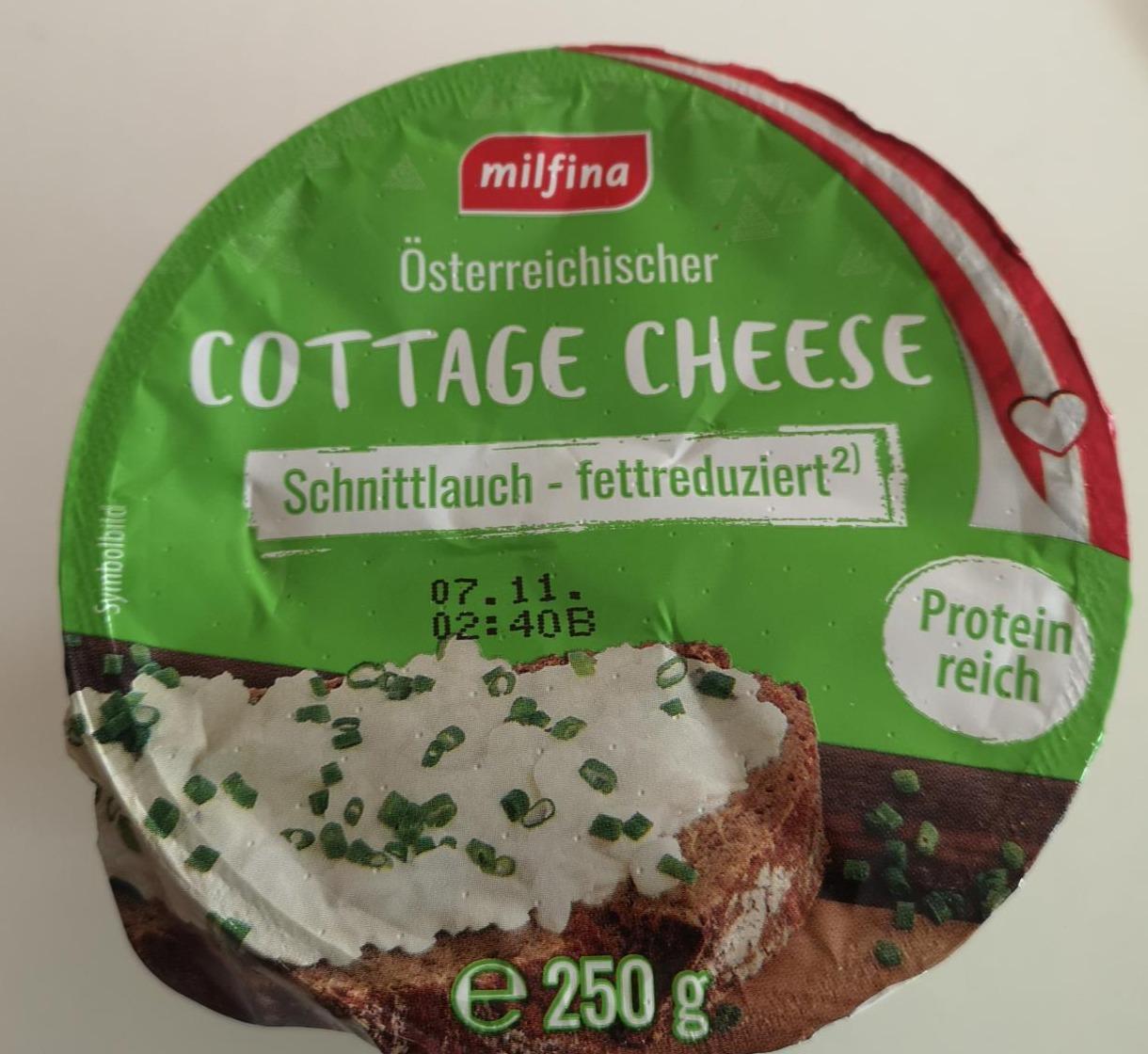 Fotografie - New Lifestyle Cottage Cheese Schnittlauch Milfina