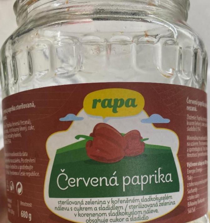 Fotografie - Červená paprika sterilizovaná řezaná Rapa