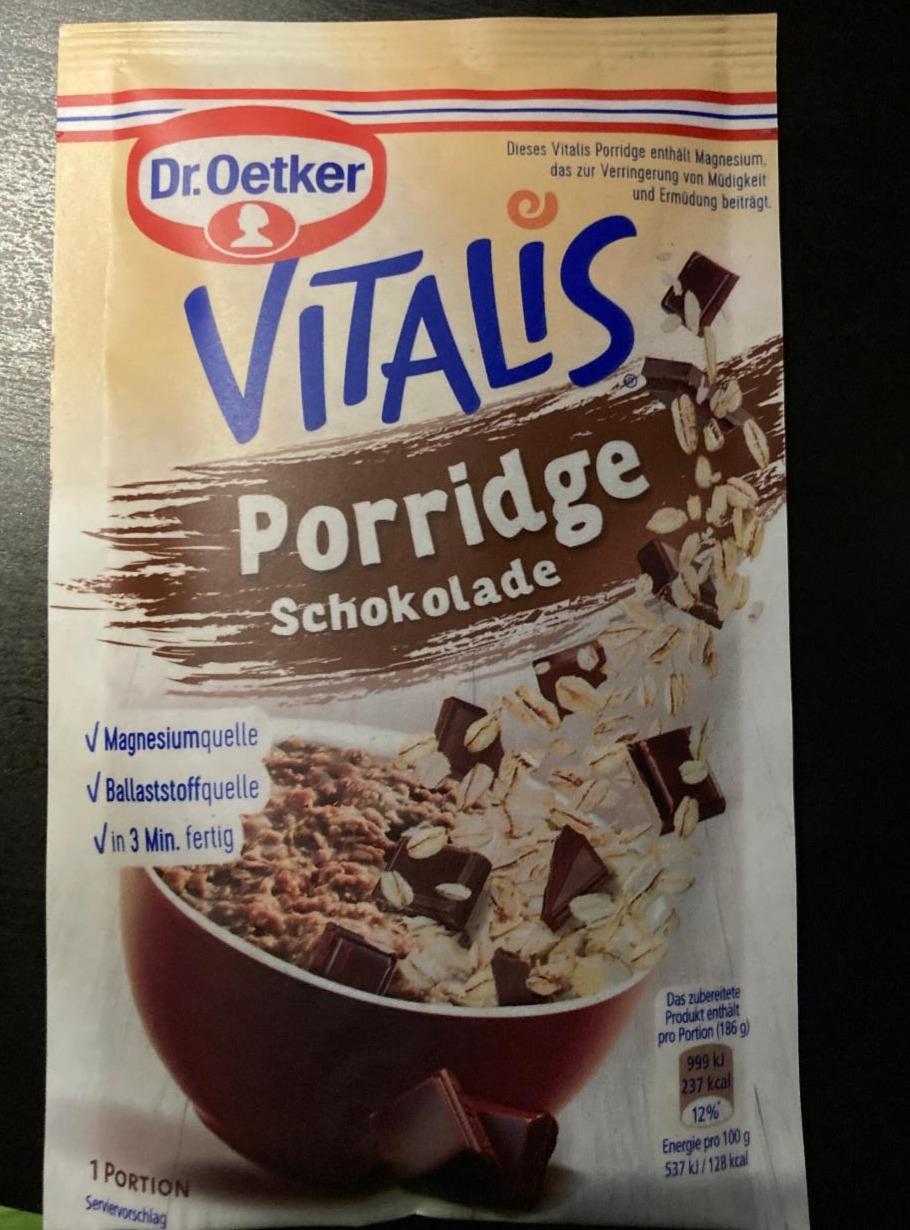 Fotografie - Vitalis Porridge Schokolade Dr.Oetker