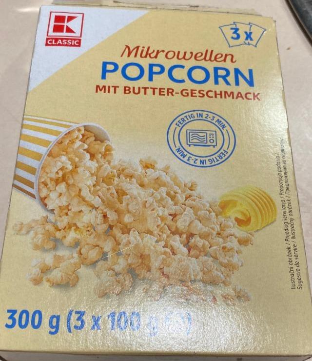 Fotografie - Mikrowellen Popcorn Mit Butter-Geschmack K-Classic