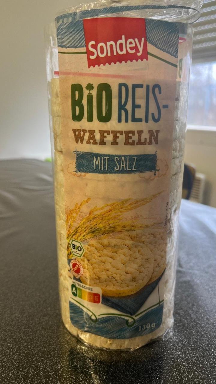 Fotografie - Bio Reis Waffeln mit Salz Sondey