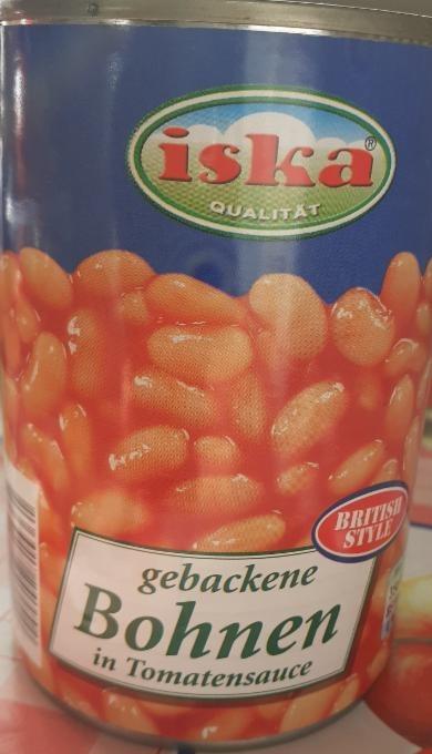 Fotografie - iska gebackene Bohnen in Tomatensauce