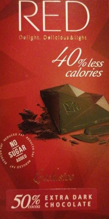 Fotografie - RED Exclusive Dark Chocolate 50% less calories