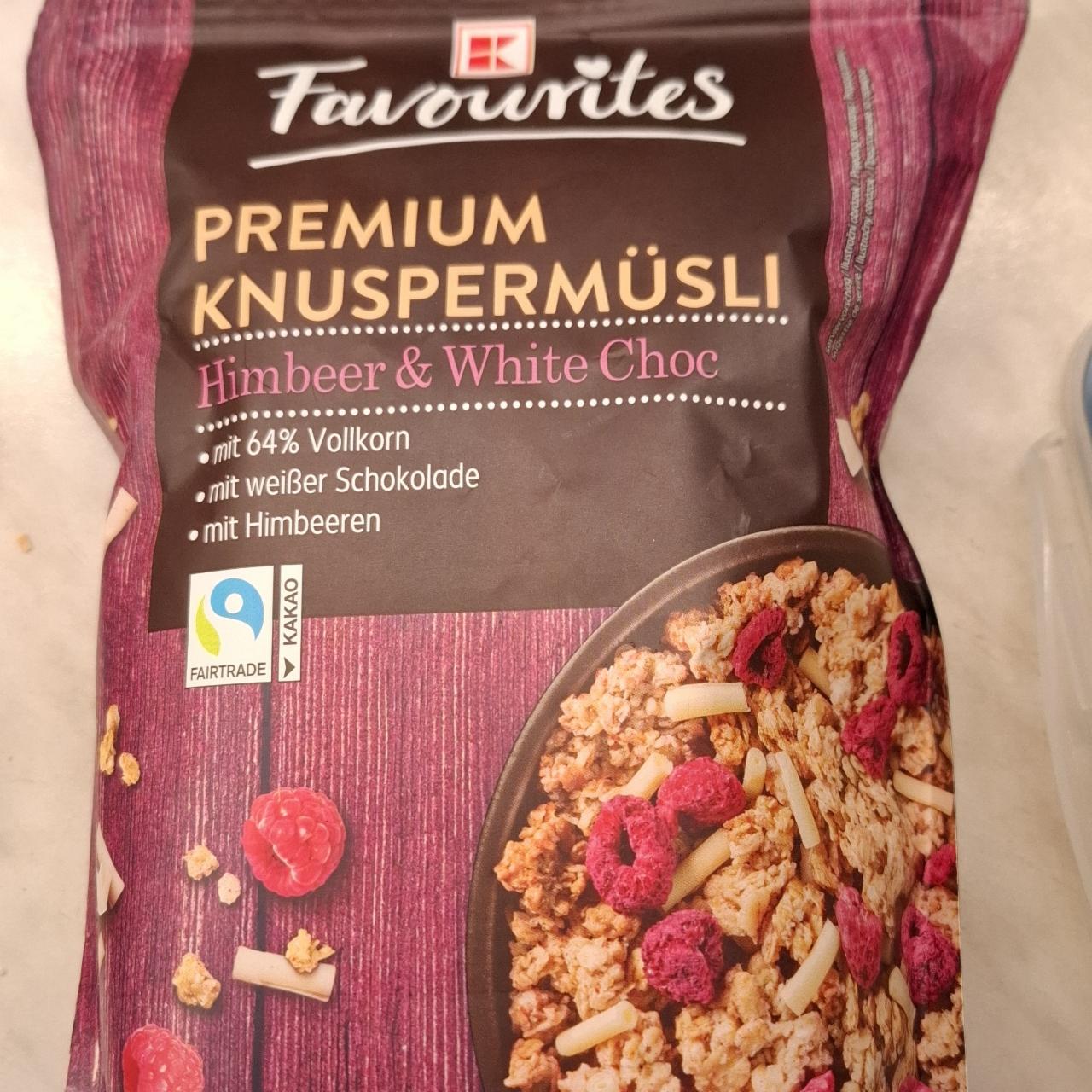 Fotografie - Premium knuspermüsli himbeer & white choc K-Favourites