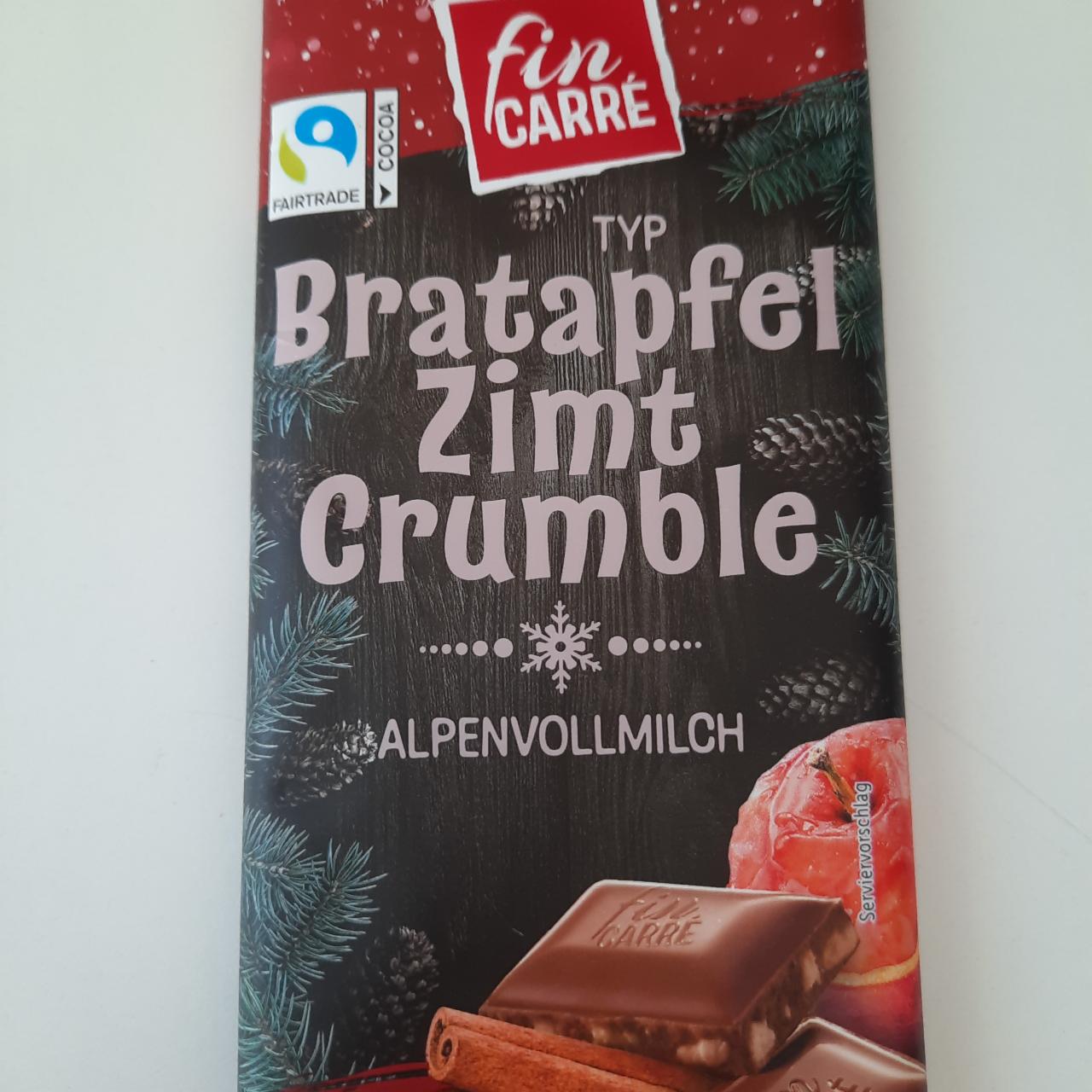 Fotografie - Bratapfel Zimt Crumble Alpenvollmilch Fin Carré