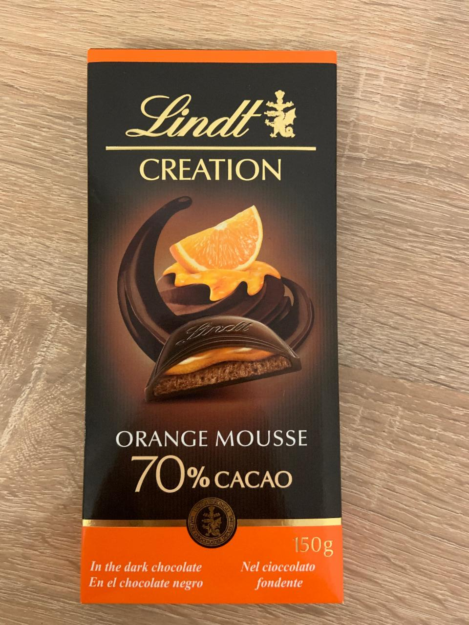 Fotografie - Orange Mousse 70% cacao Lindt Creation
