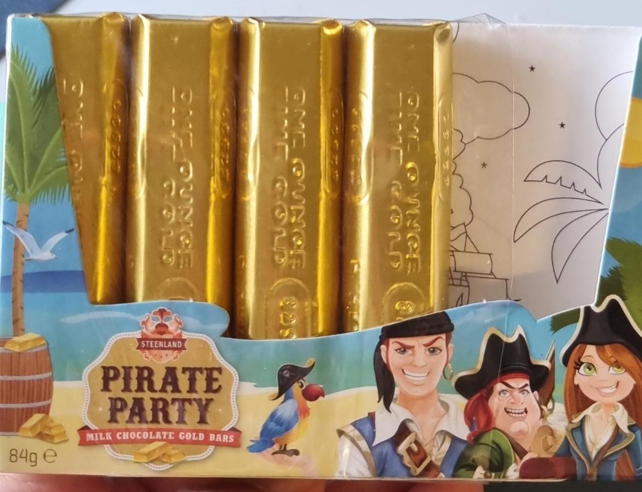 Fotografie - Pirate Party Milk Chocolate Gold Bars Steenland