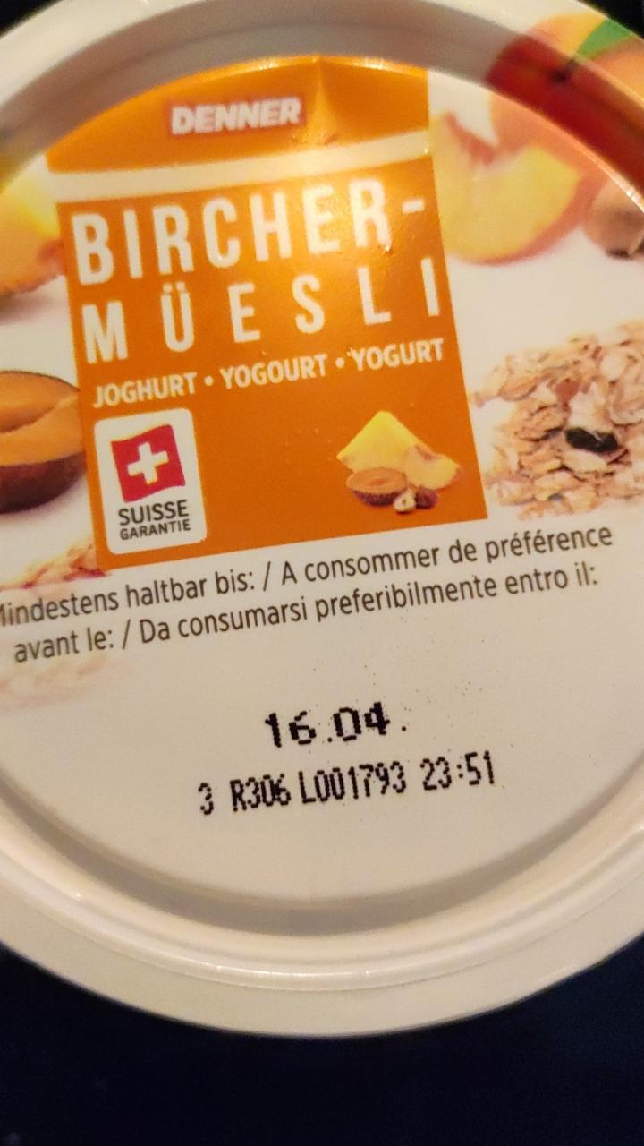 Fotografie - bircher muesli joghurt denner