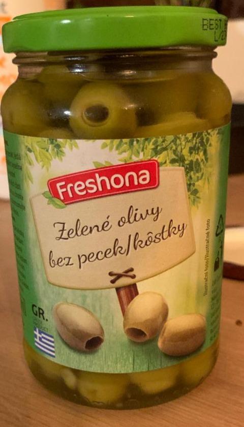 Fotografie - Freshona Zelené olivy bez pecek/kôstky 