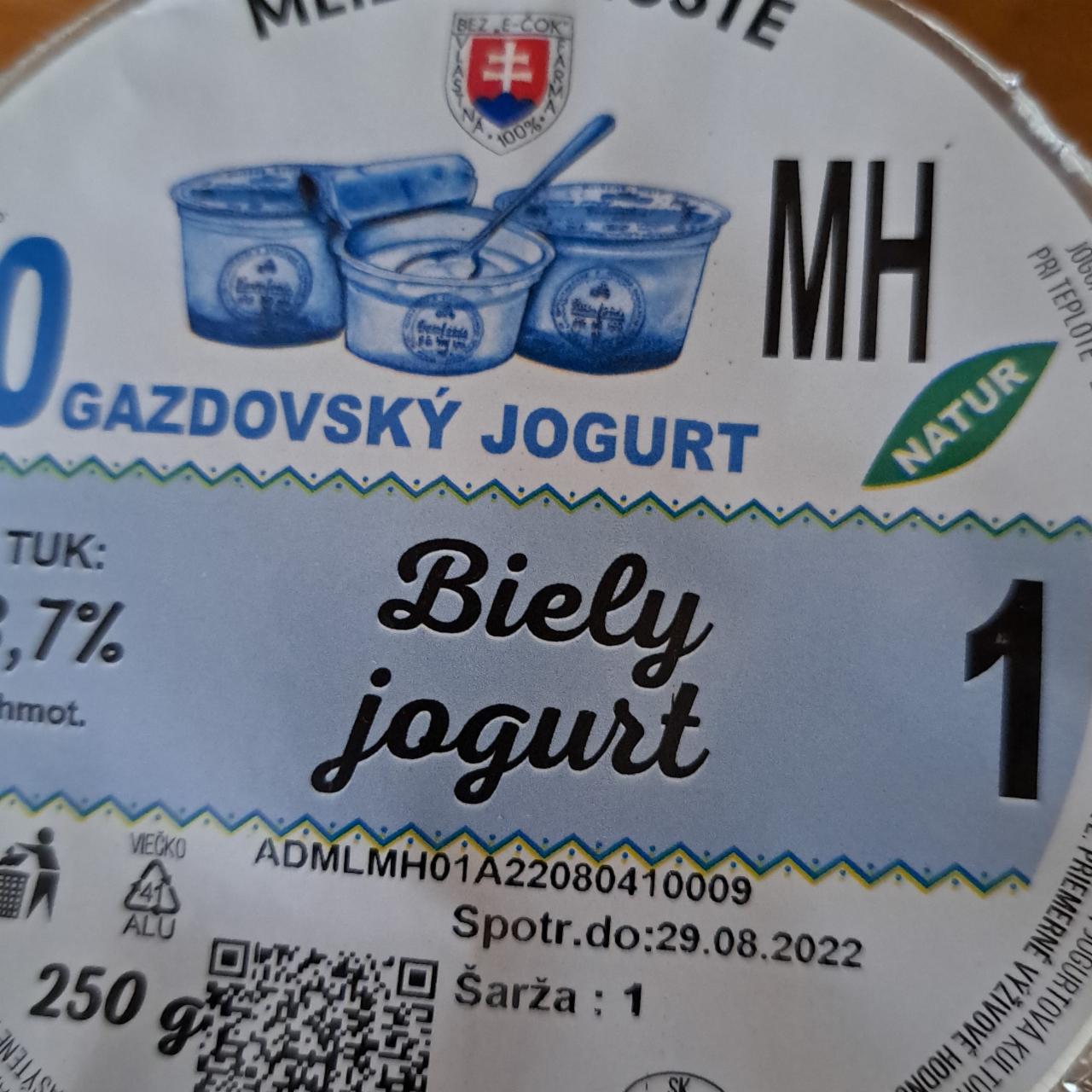 Fotografie - biely jogurt Gazdovský jogurt